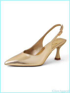 Kitten Heel Slingback Pointed Closed Toe Dressy Pumps